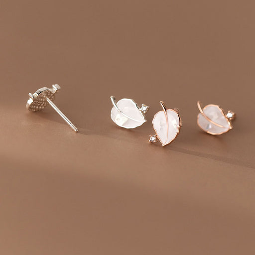 925 silver leaf drop earrings - MRSLM