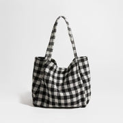 Vintage plaid square shoulder bag - MRSLM