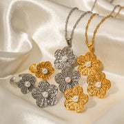Retro flower jewelry set, view 10 - MRSLM