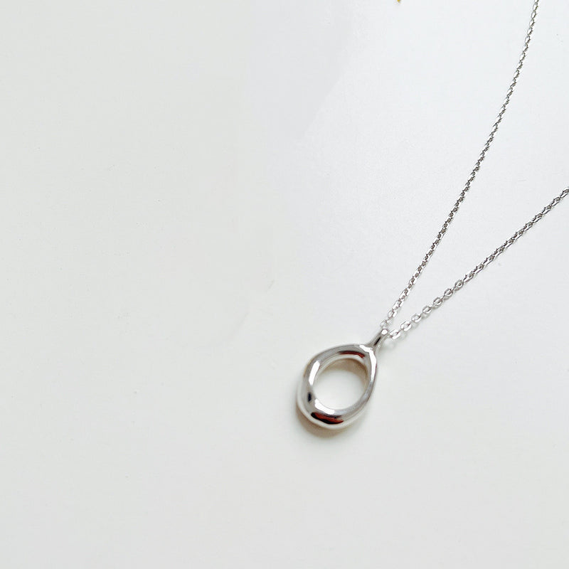 925 silver water drop necklace, view 3 - MRSLM