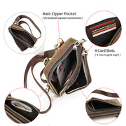 retro cowhide phone bag, view 3 - MRSLM