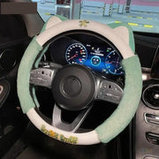 Colorful plush steering wheel cover, view 9 - MRSLM