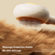 self-cleaning pet slicker brush, view 7 - MRSLM