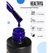 royal blue sparkle gel nail polish, view 5 - MRSLM