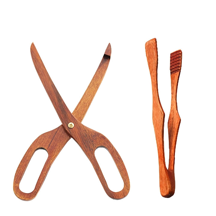bamboo kitchen tongs, view 4 - MRSLM