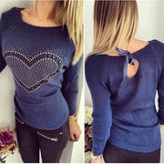 women's knitted pullover sweater, view 9 - MRSLM