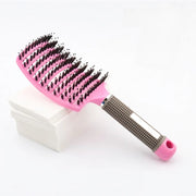 curved bristle massage comb, view 2 - MRSLM