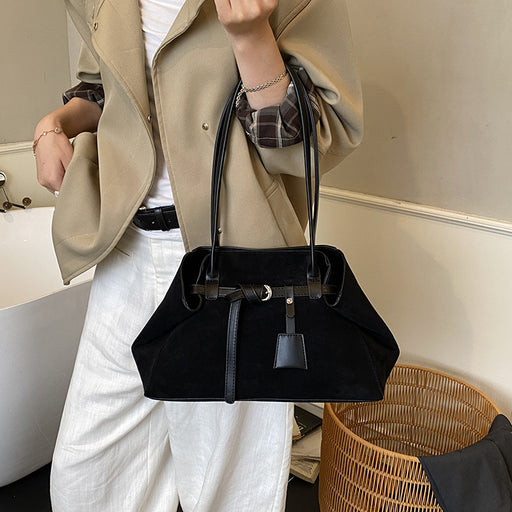 Women's frosted suede-look tote bag - MRSLM