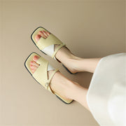 women's leather summer slippers, view 21 - MRSLM