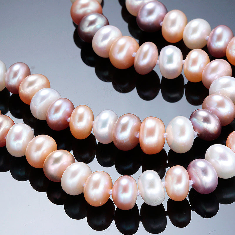 Natural freshwater long pearl necklace, view 2 - MRSLM