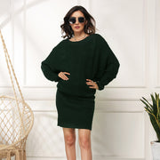 loose batwing sleeve sweater dress, view 6 - MRSLM