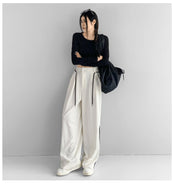 Loose high waist wide leg pants for women, view 3 - MRSLM