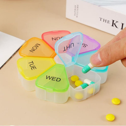 compact 7-grids travel pill organizer - MRSLM