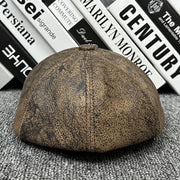 Brown cowhide painter cap, view 2 - MRSLM