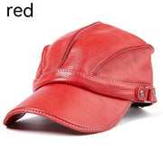 Men's leather baseball cap with earmuffs, view 4 - MRSLM