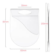 acrylic transparent makeup palette with spatula, view 2 - MRSLM