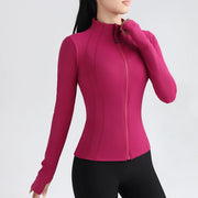 women's full zip running jacket, view 3 - MRSLM