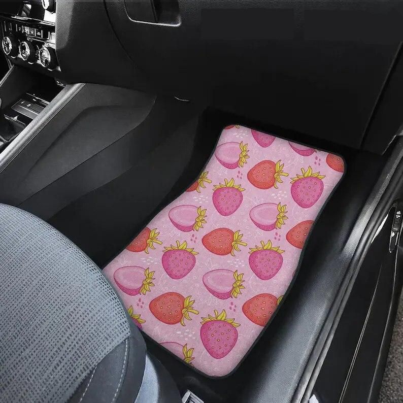 strawberry print car floor mat - MRSLM