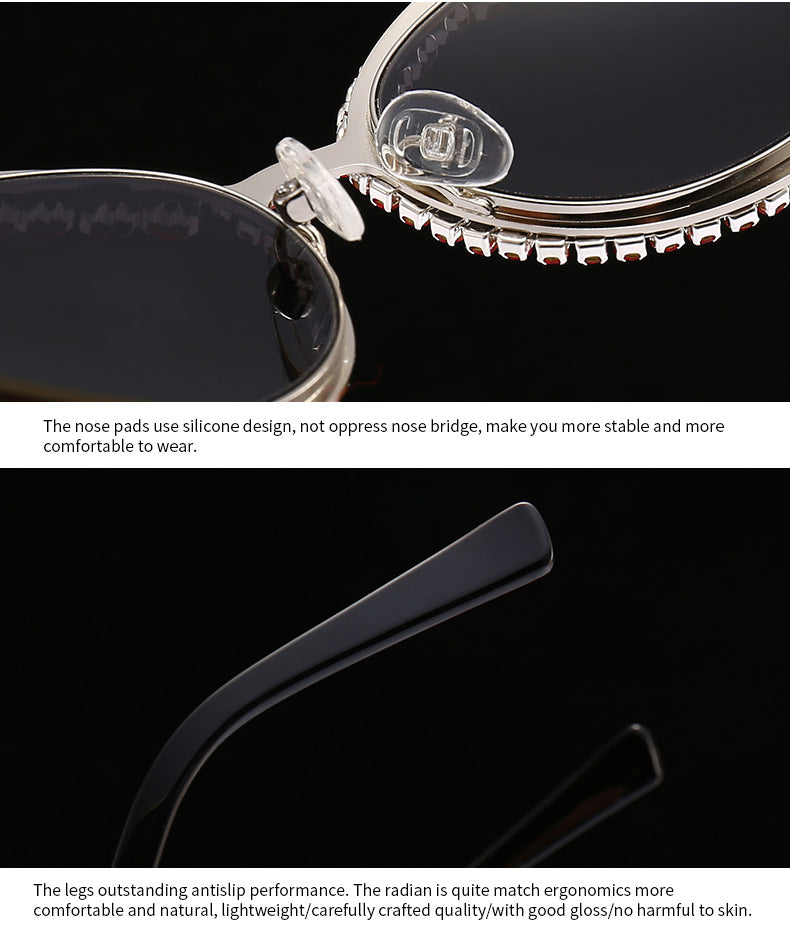 cat eye diamond sunglasses, view 7 - MRSLM