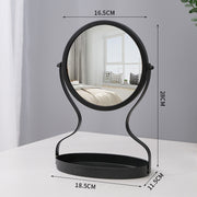 metal vanity mirror with jewelry storage, view 7 - MRSLM