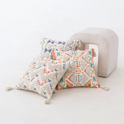 boho geometric tufted cushion cover, view 8 - MRSLM
