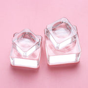 square crystal glass eyelash glue holder - MRSLM