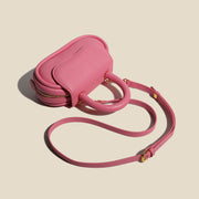 genuine leather macaron handbag, view 8 - MRSLM