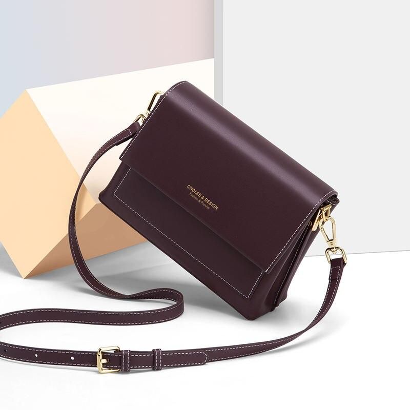 small split leather crossbody bag, view 2 - MRSLM