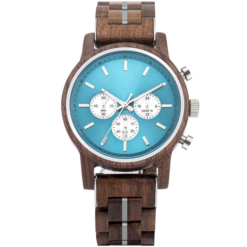 Men's wood sports watch, view 5 - MRSLM