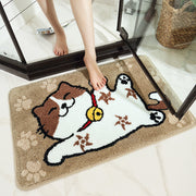 Cartoon flocking non-slip bathroom mat, view 4 - MRSLM
