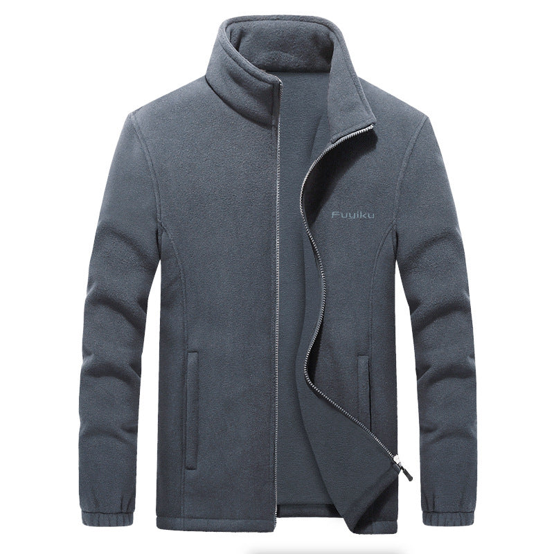 Men's sherpa fleece casual jacket, view 4 - MRSLM