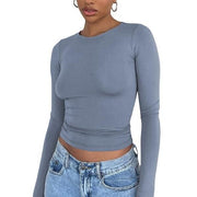 women's slim fit crop top, view 4 - MRSLM