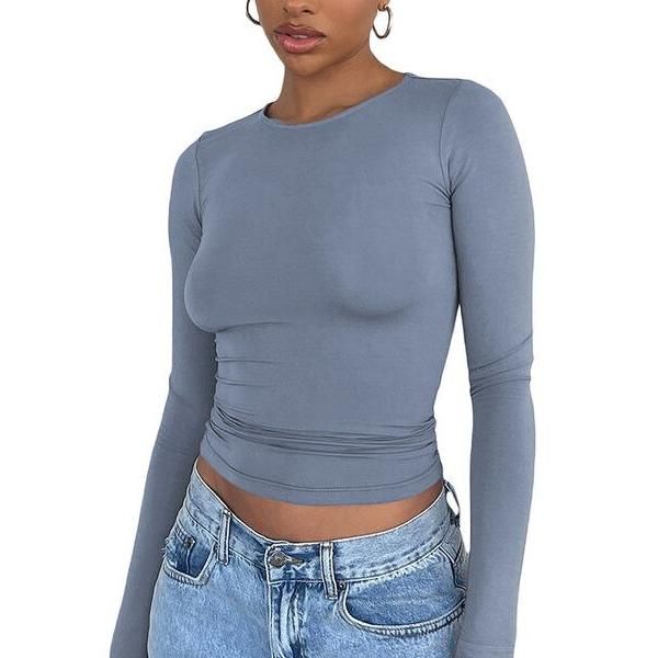 women's slim fit crop top, view 4 - MRSLM