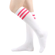 Striped cotton women's calf socks, view 2 - MRSLM