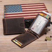 handmade leather wallet, view 2 - MRSLM