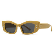 Retro cat eye rivet sunglasses, view 5 - MRSLM