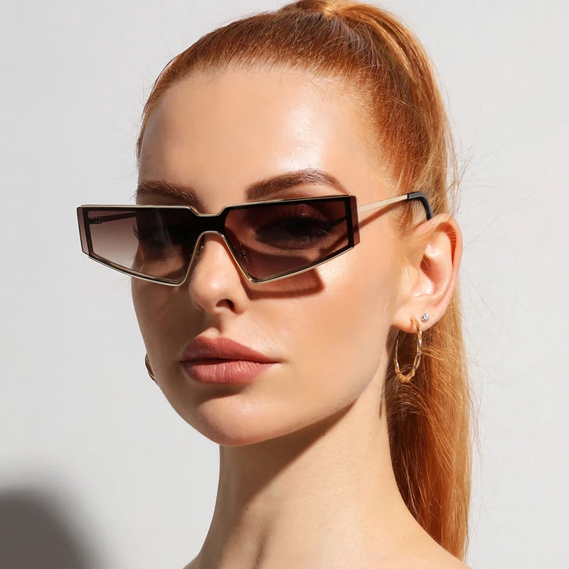 Flat top rectangle sunglasses, view 5 - MRSLM