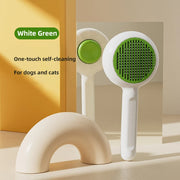 self-cleaning pet slicker brush, view 2 - MRSLM