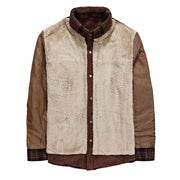 Men's fleece-lined cotton plaid jacket, view 7 - MRSLM