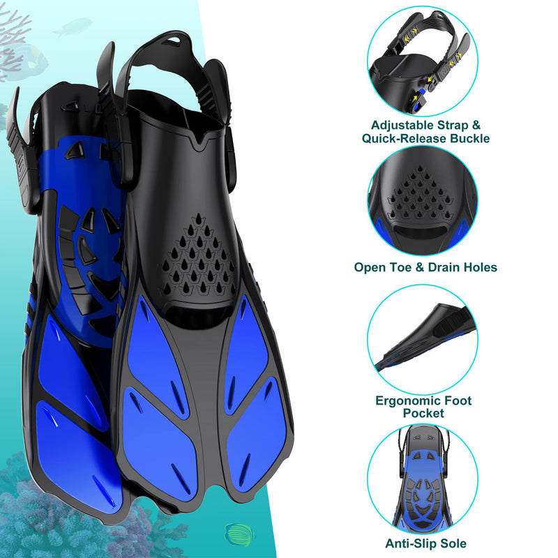open heel snorkel fins, view 8 - MRSLM