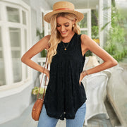 women's loose lace sleeveless tank top, view 2 - MRSLM