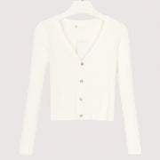 slim fit cardigan sweater for women, view 6 - MRSLM