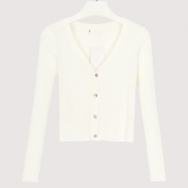 slim fit cardigan sweater for women, view 6 - MRSLM