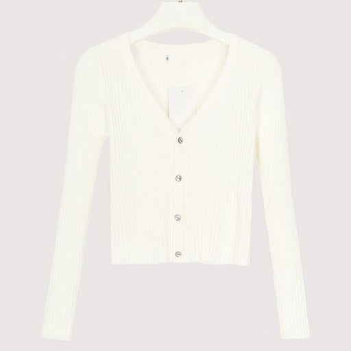 slim fit cardigan sweater for women, view 6 - MRSLM