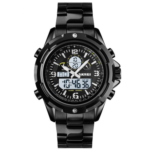 sports steel band dual display watch, view 5 - MRSLM