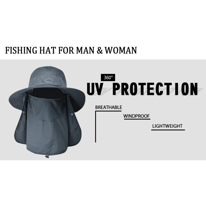 fisherman cap with neck cover, view 9 - MRSLM
