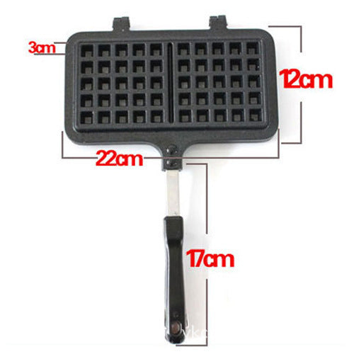 black non-stick waffle mold, view 2 - MRSLM