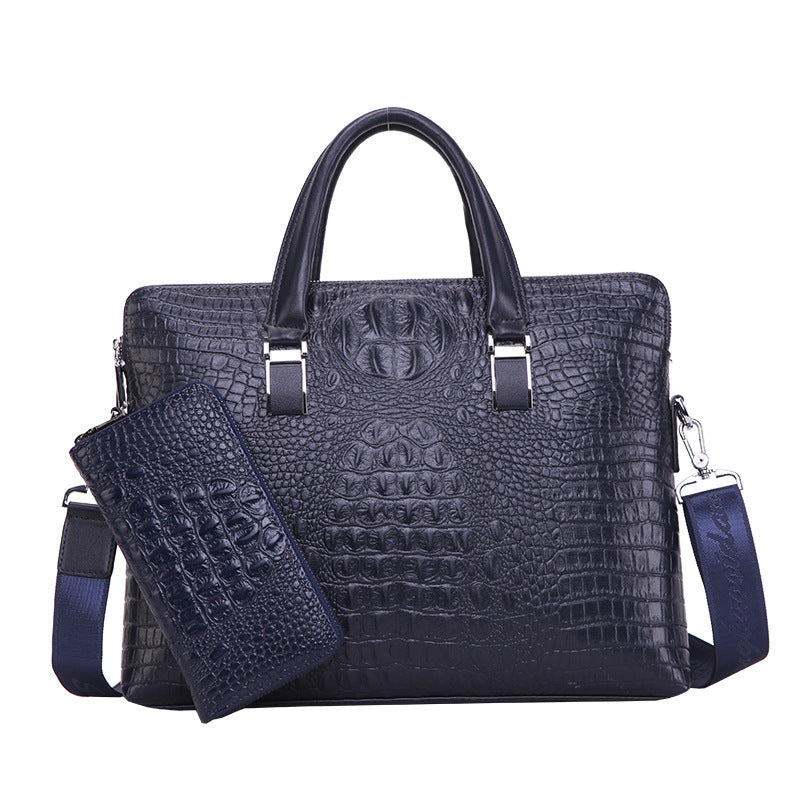 men's pu leather messenger briefcase, view 5 - MRSLM