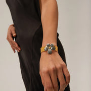 gold plated flower ring, view 5 - MRSLM