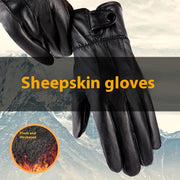 genuine leather fleece-lined gloves - MRSLM